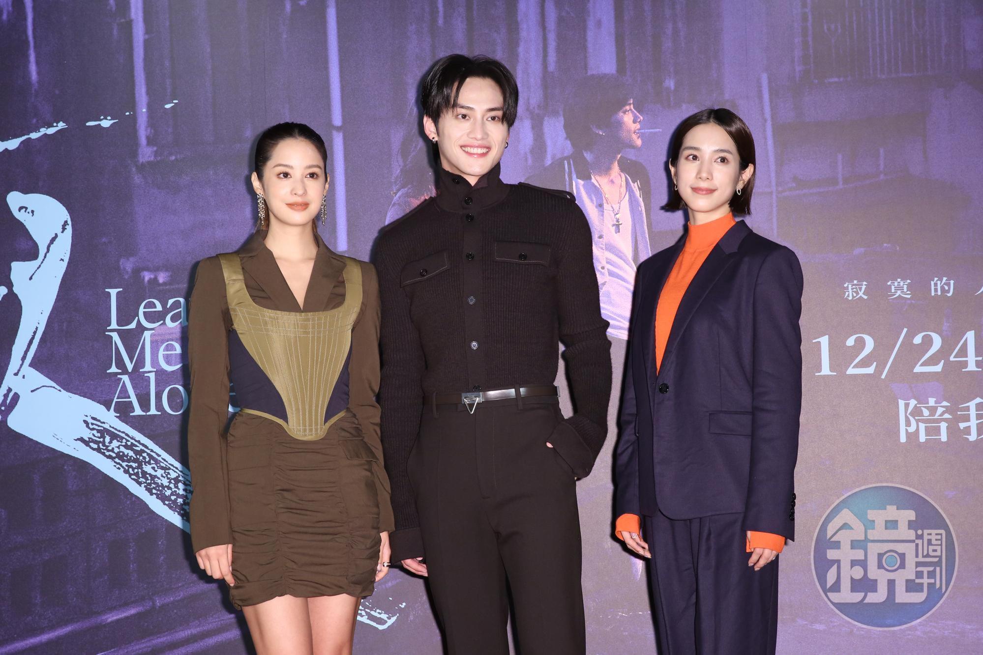 范少勳(中)與莫允雯(左)、温貞菱都有親熱戲,2個女生戲裡算是情敵,不過卻完全沒有對手戲。