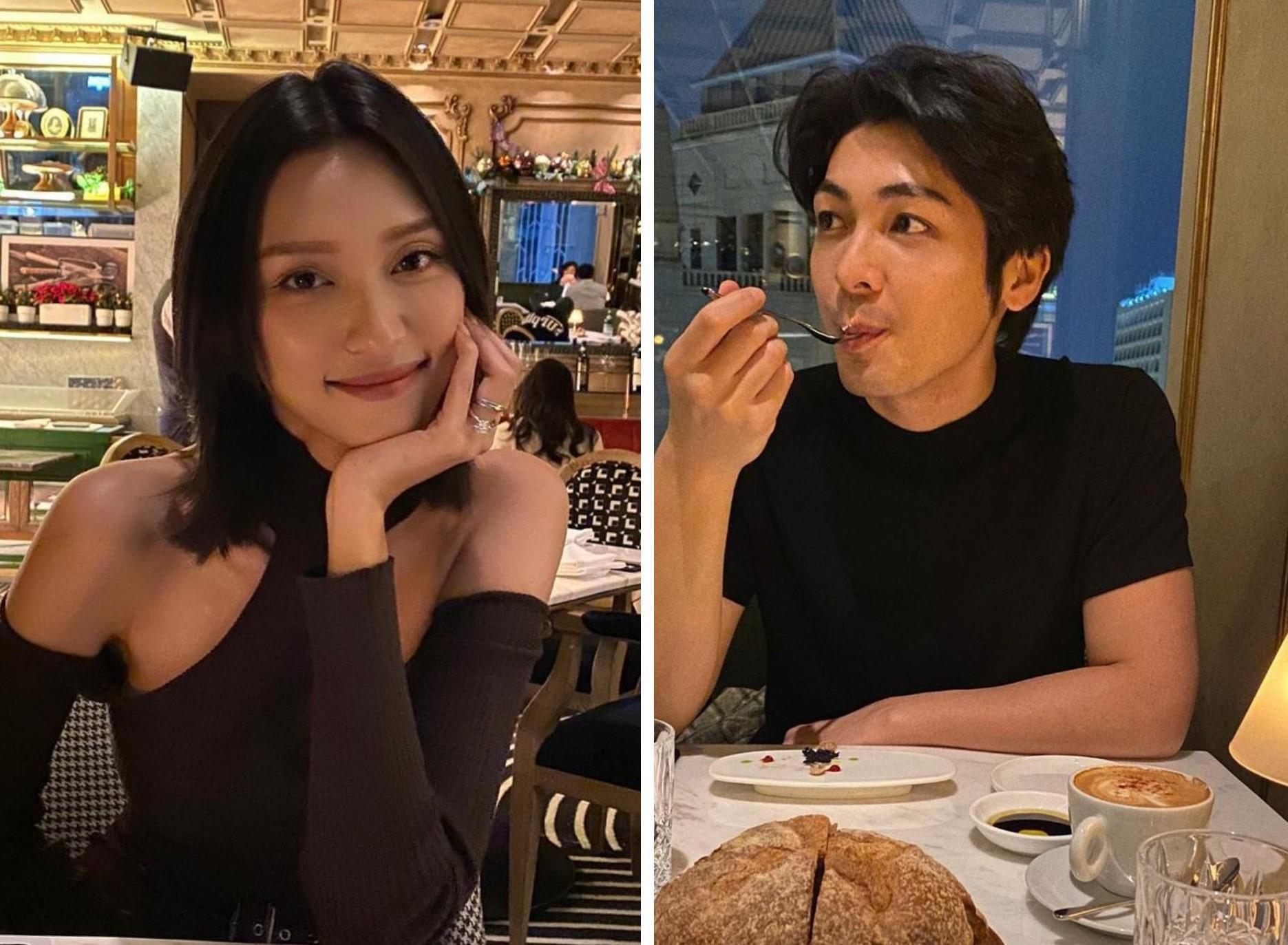 王丹妮在IG貼出與老公慶祝結婚週年閃照。（翻攝王丹妮IG）