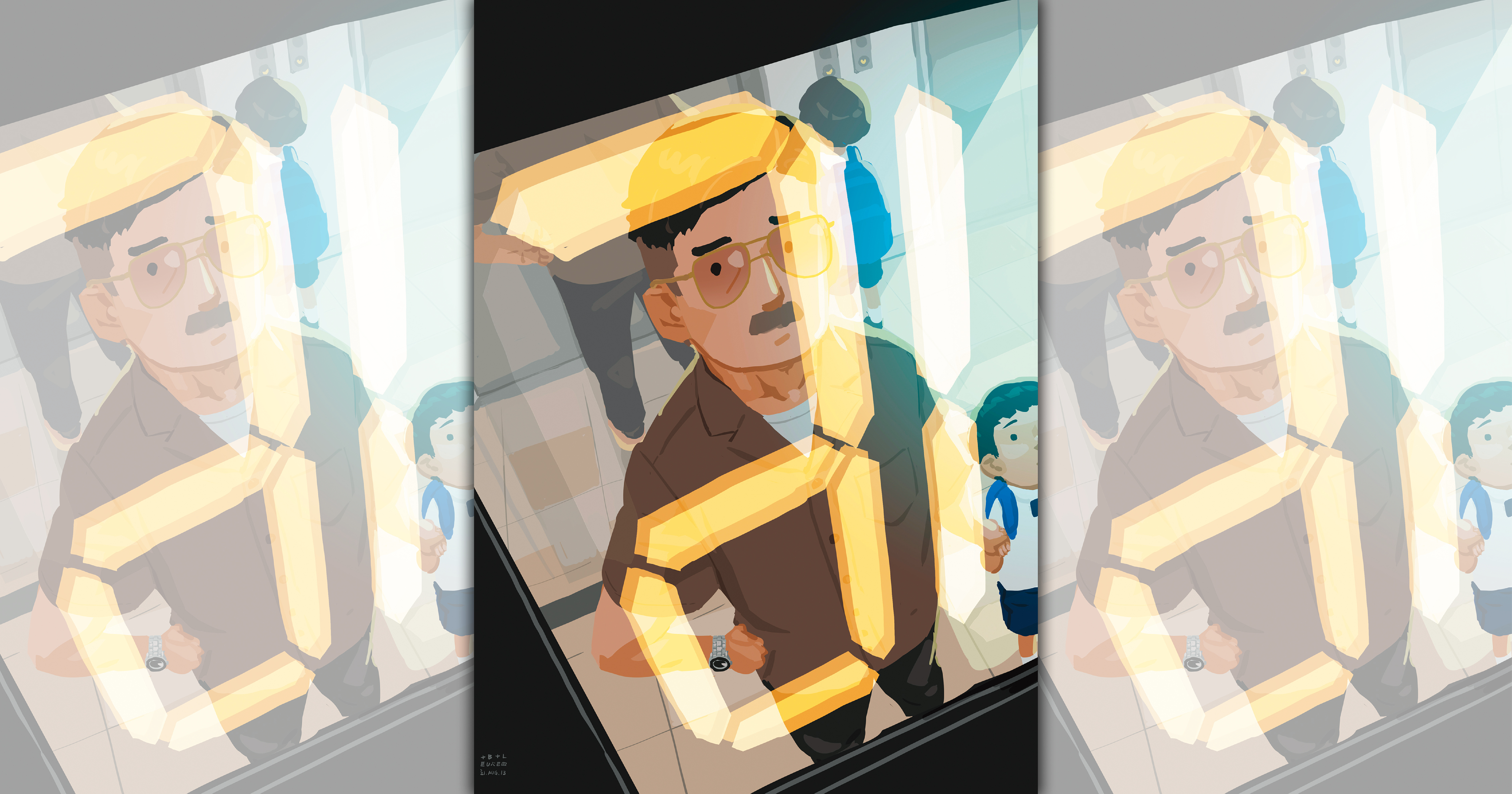 【單親爸爸週記】早上趕校車的電梯