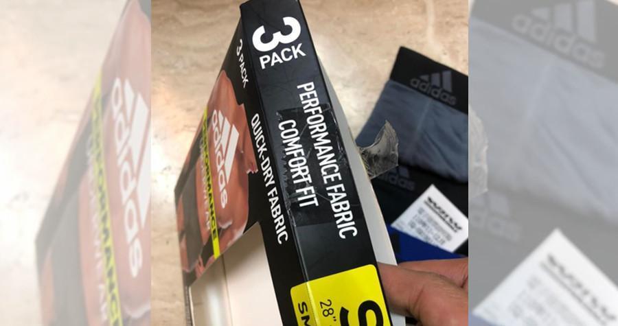 原PO在好市多買內褲,卻驚覺包裝有異常。(翻攝臉書「Costco好市多 商品經驗老實說」)