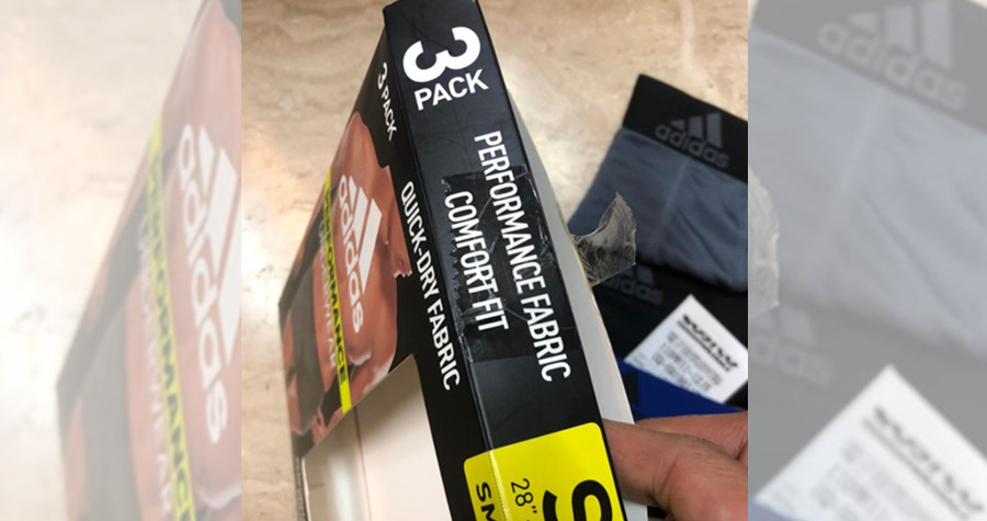 原PO在好市多買內褲，卻驚覺包裝有異常。（翻攝臉書「Costco好市多 商品經驗老實說」）