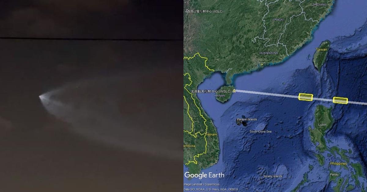 台南西港後營上空昨晚驚現不明飛行物體，軍事專家呂禮詩推測是中共火箭。（翻攝自爆料公社、Lu Li-Shih臉書）