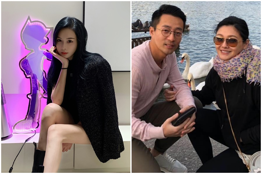 汪小菲（中）被目擊帶妙齡女回家，網友猜測是張穎穎（左），前妻大S（右）對此回應「都過去了，祝福小菲」。（左圖翻攝自張穎穎微博，右圖翻攝自汪小菲臉書）