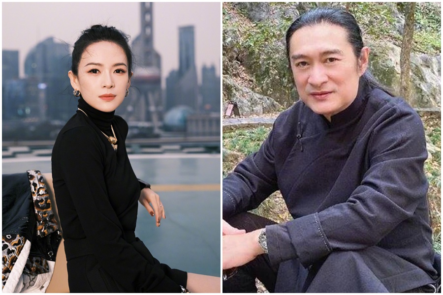 黃安（右）未經查證爆料「章子怡（左）、汪峰已離婚」，遭到微博官方禁言。（左圖翻攝自章子怡微博，右圖翻攝自黃安微博）