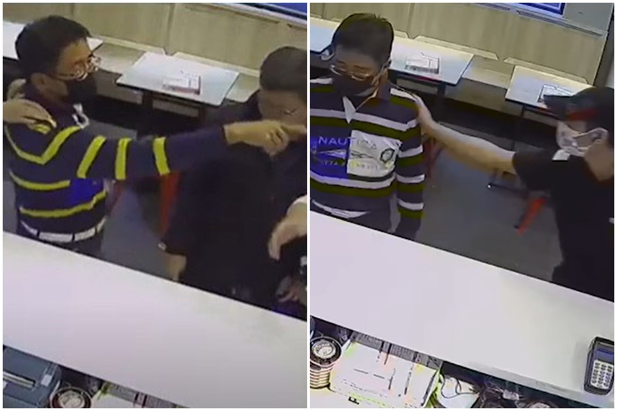 一名顧客不爽店員勸導別抽菸，結帳時飆罵並揚言不付錢。（翻攝自爆料公社）