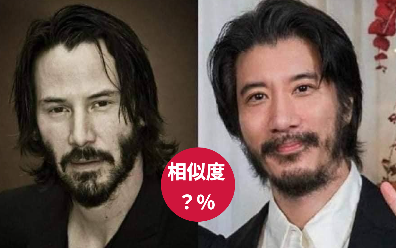王力宏(右圖)與基努李維(左圖)有多像?有87像,不能再多了!(翻攝自《鏡週刊》臉書)
