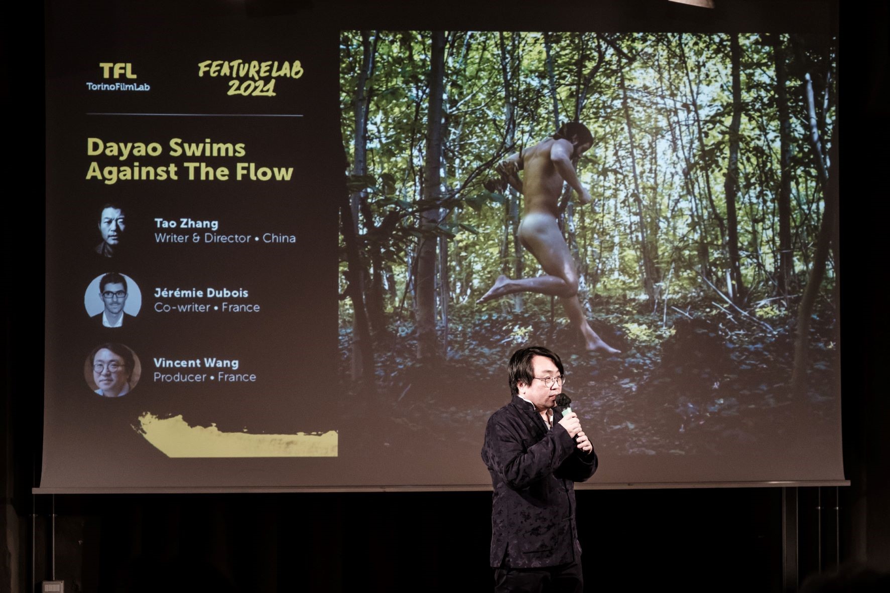 王琮表示，參加創投可接觸買家與電影節選片人，讓年輕導演在開發作品階段就被關注，圖為他出席義大利都靈影展相關活動。（王琮提供） 