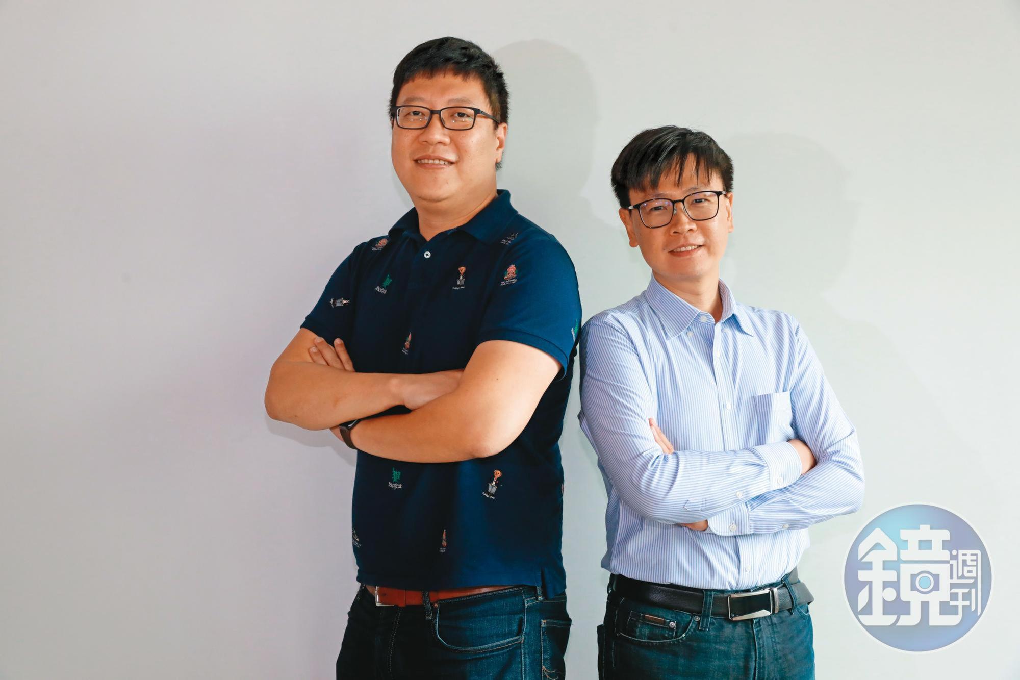 吳銘軒(左)長期關注數位民主,資安專家蔡松廷(右)則研究網路戰。