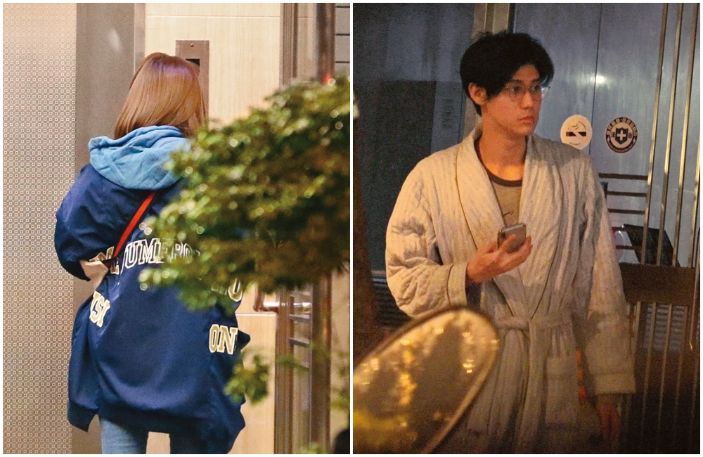 2018年2月，本刊曾拍到溫妮（左圖）工作結束後，直接熟門熟路回到李玉璽（右圖）家中。