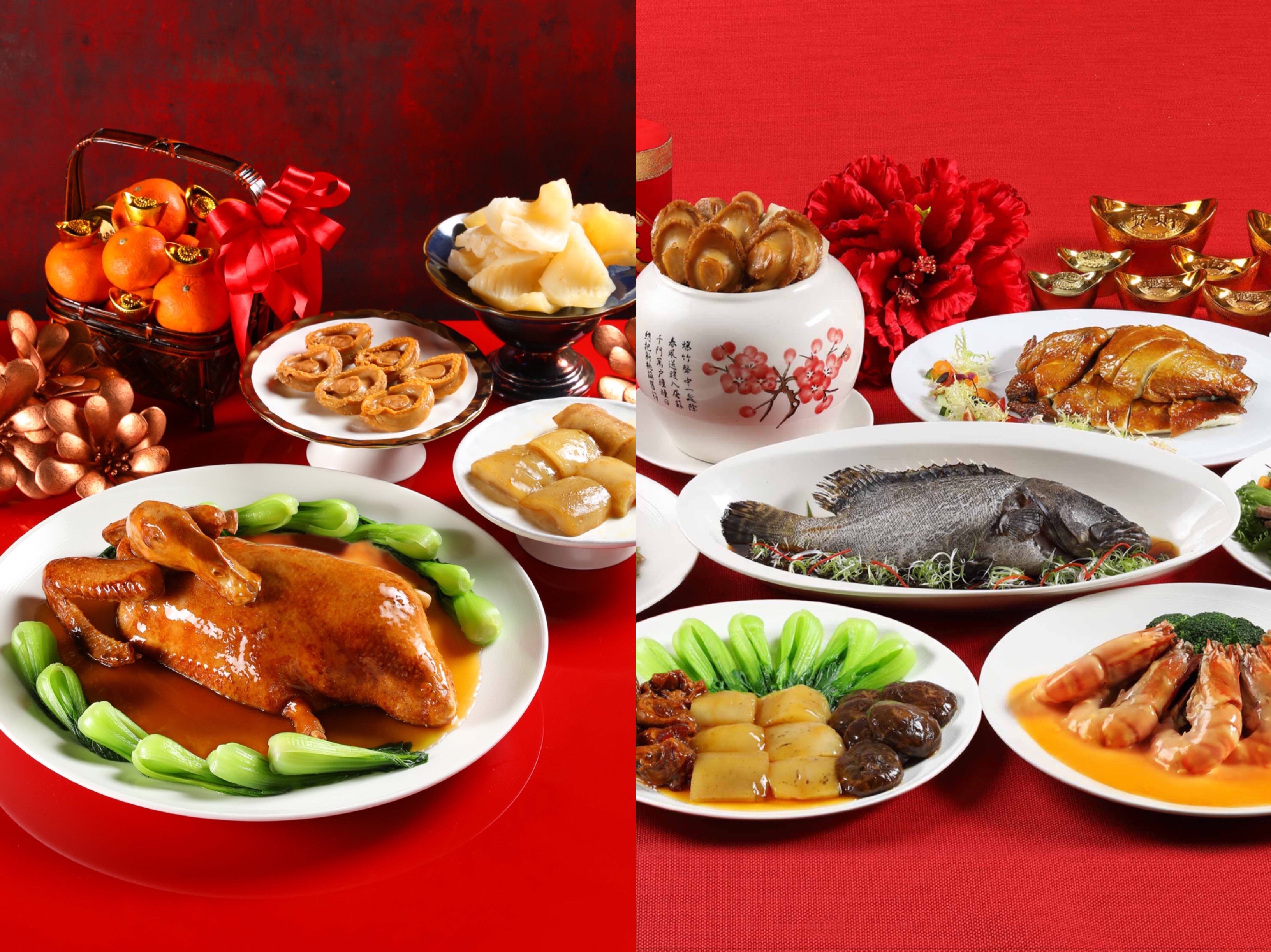 「望月樓」除夕訂位雖然已滿，但主廚製作多款外帶年菜，讓客人依舊能在家裡吃得豐盛美滿。（望月樓提供）