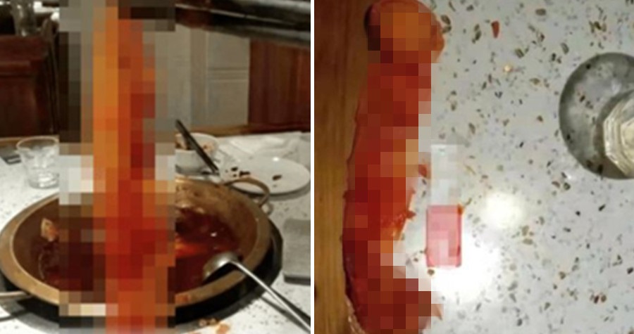 男子吃火鍋下秒「咬到保險套」崩潰怒告，結局卻大逆轉。（翻攝微博）