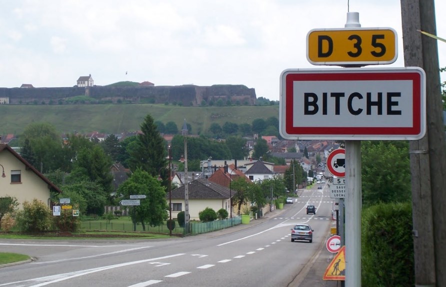 法國「Bitche」小鎮鎮名太敏感。(翻攝Google Map)