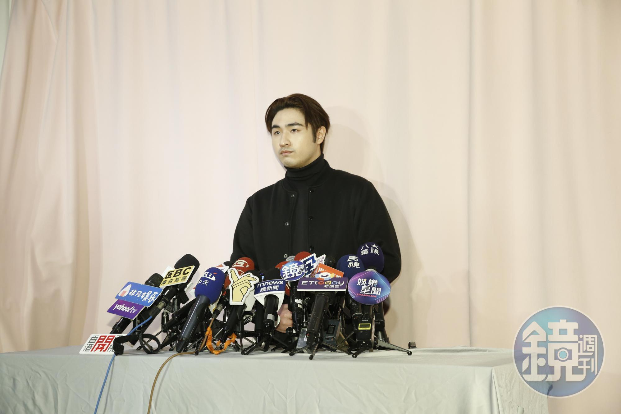 吳宗憲兒子鹿希派因呼麻被逮，今日出面說明。