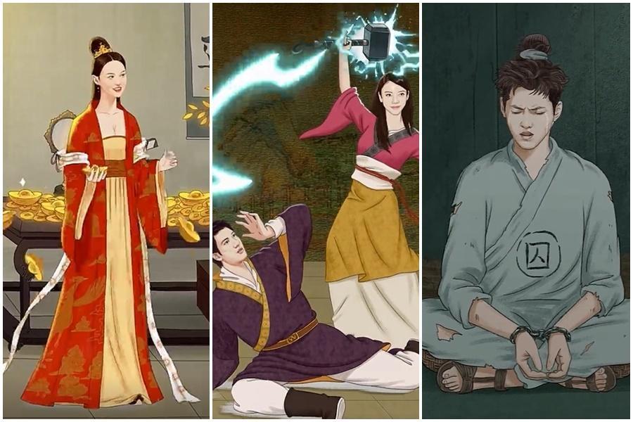 《網易娛樂》推出2021《娛樂圈畫傳》，總結今年娛樂大事，滿足「愛吃瓜」的網友們。（翻攝自《娛樂圈畫傳》）