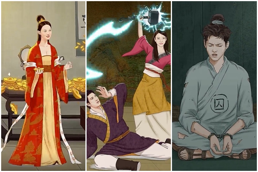 《網易娛樂》推出2021《娛樂圈畫傳》，總結今年娛樂大事，滿足「愛吃瓜」的網友們。（翻攝自《娛樂圈畫傳》）