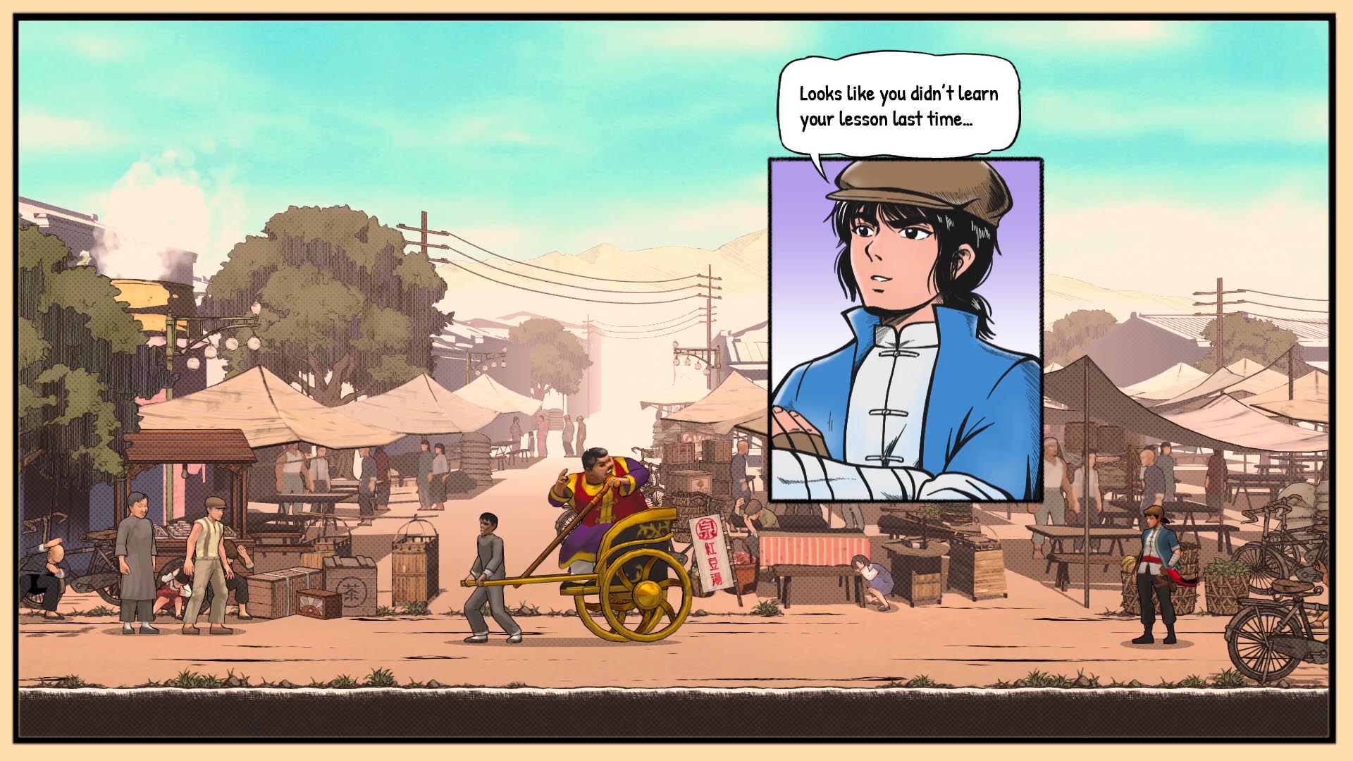 《廖添丁 - 稀代兇賊の最期》開案時就先做好中、英文版本，圖為英文版畫面。（創遊遊戲提供）