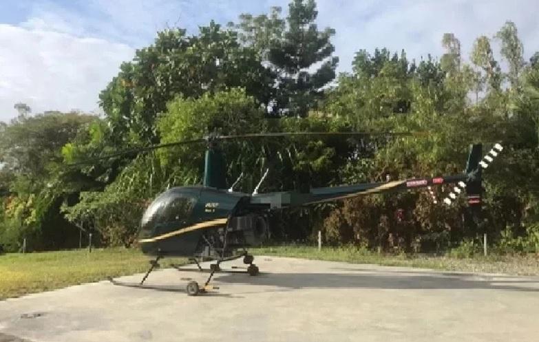 國巨前總裁陳木元涉無照駕駛直升機遭起訴，一審判決無罪。（翻攝畫面）