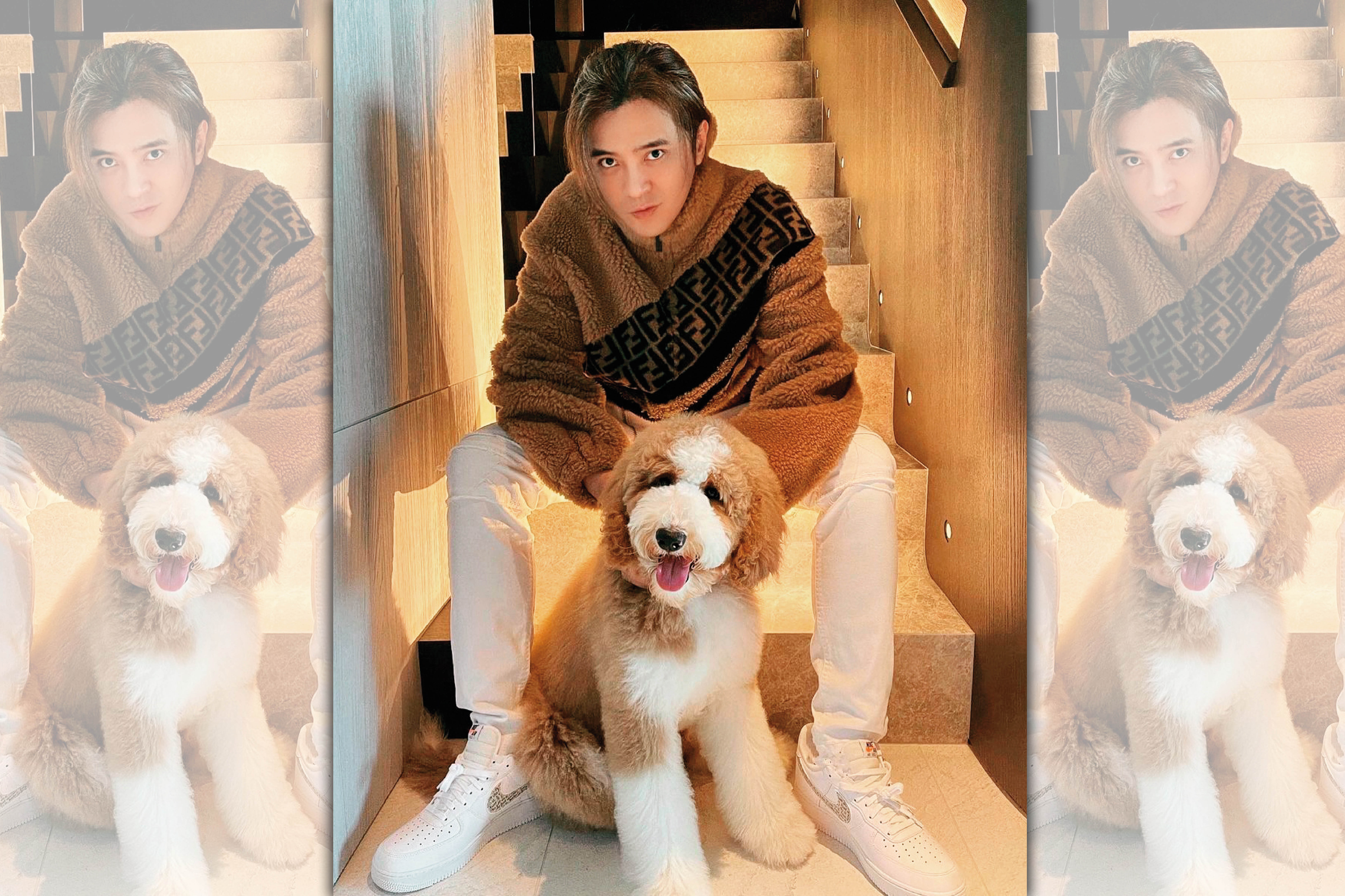 自從養了標準貴賓Yuki後，有潔癖的羅志祥也慢慢屈服家裡有點亂。（翻攝自羅志祥IG）