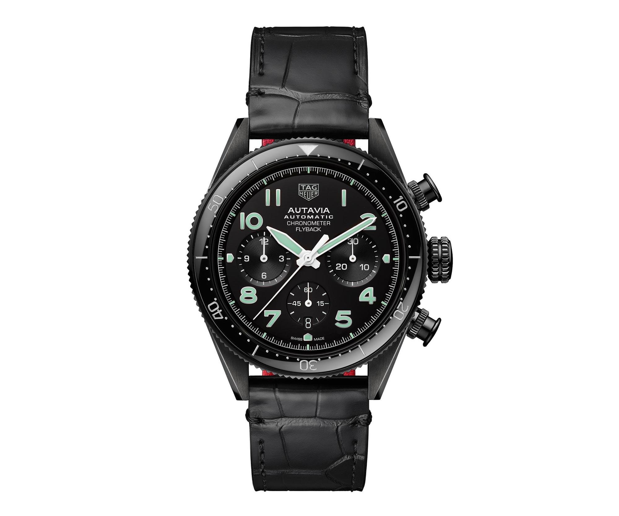 Autavia黑面DLC計時碼錶，定價NT$228,000。