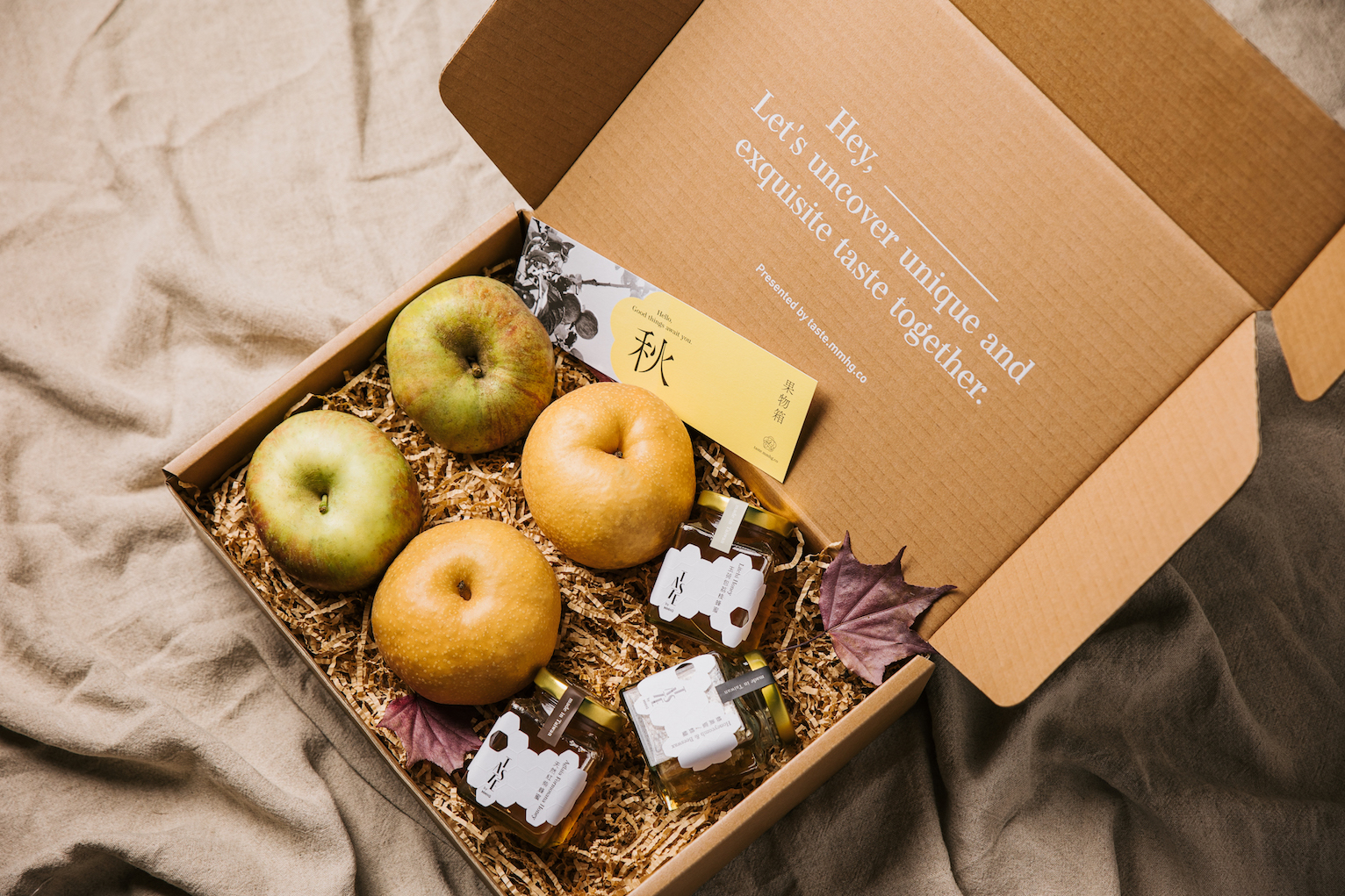 亞洲50大餐廳名廚林泉的線上平台TASTE by MMHG，與小農推出時令水果箱。（MMHG提供）