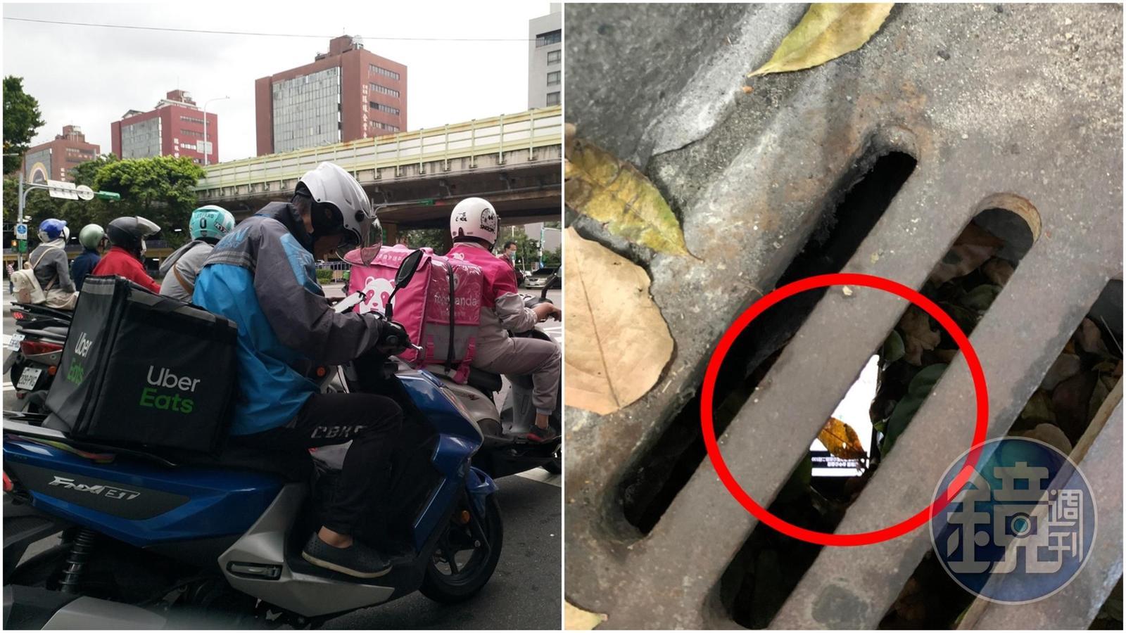 一名外送員分享自己的悲劇故事，幸好有業者店員幫忙；左為外送員示意圖，非當事人。（本刊資料照、翻攝自外送員的奇聞怪事臉書）