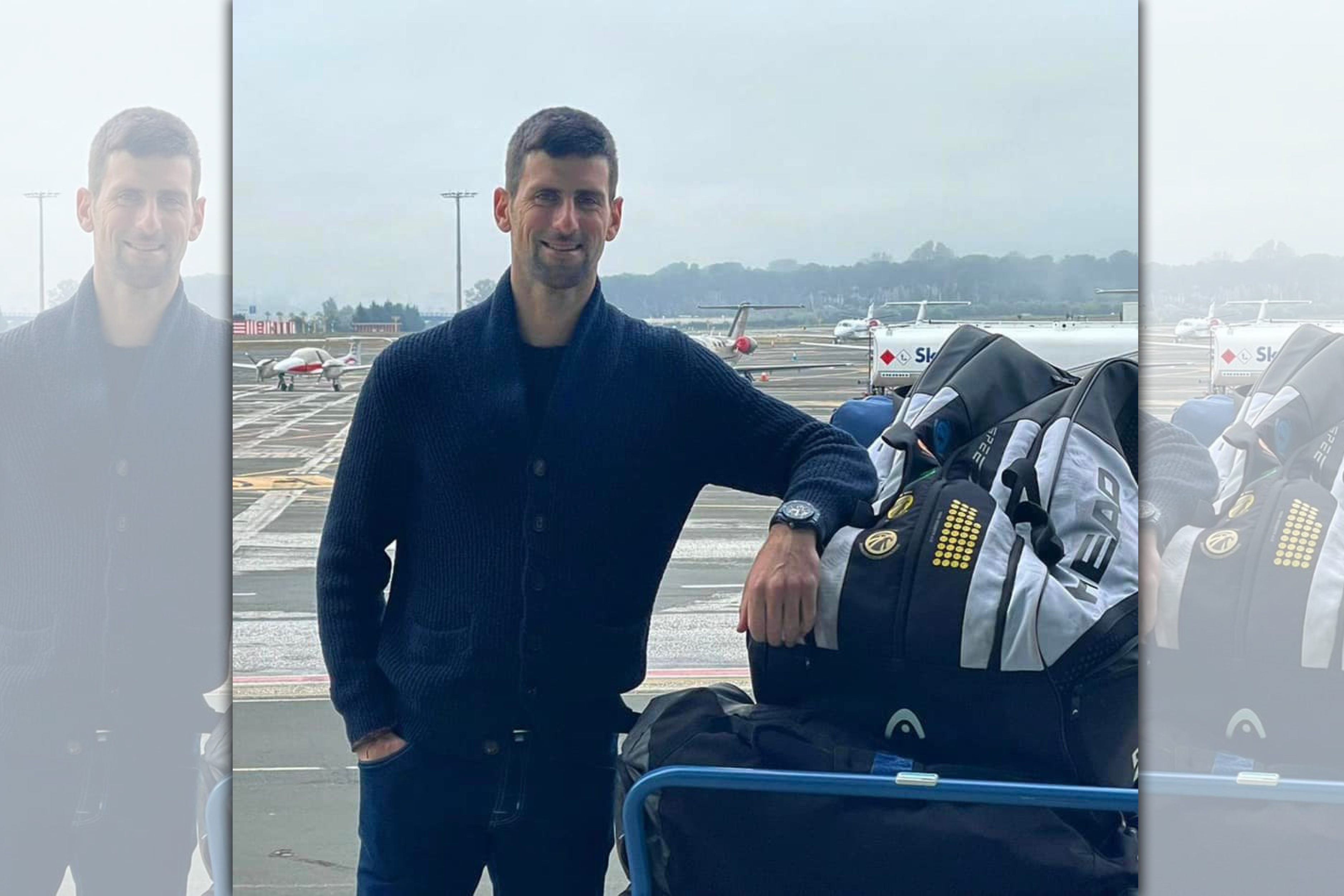 喬科維奇因為團隊沒有申請醫療豁免的簽證，被澳洲拒絕入境。（翻攝Novak Djokovic臉書）