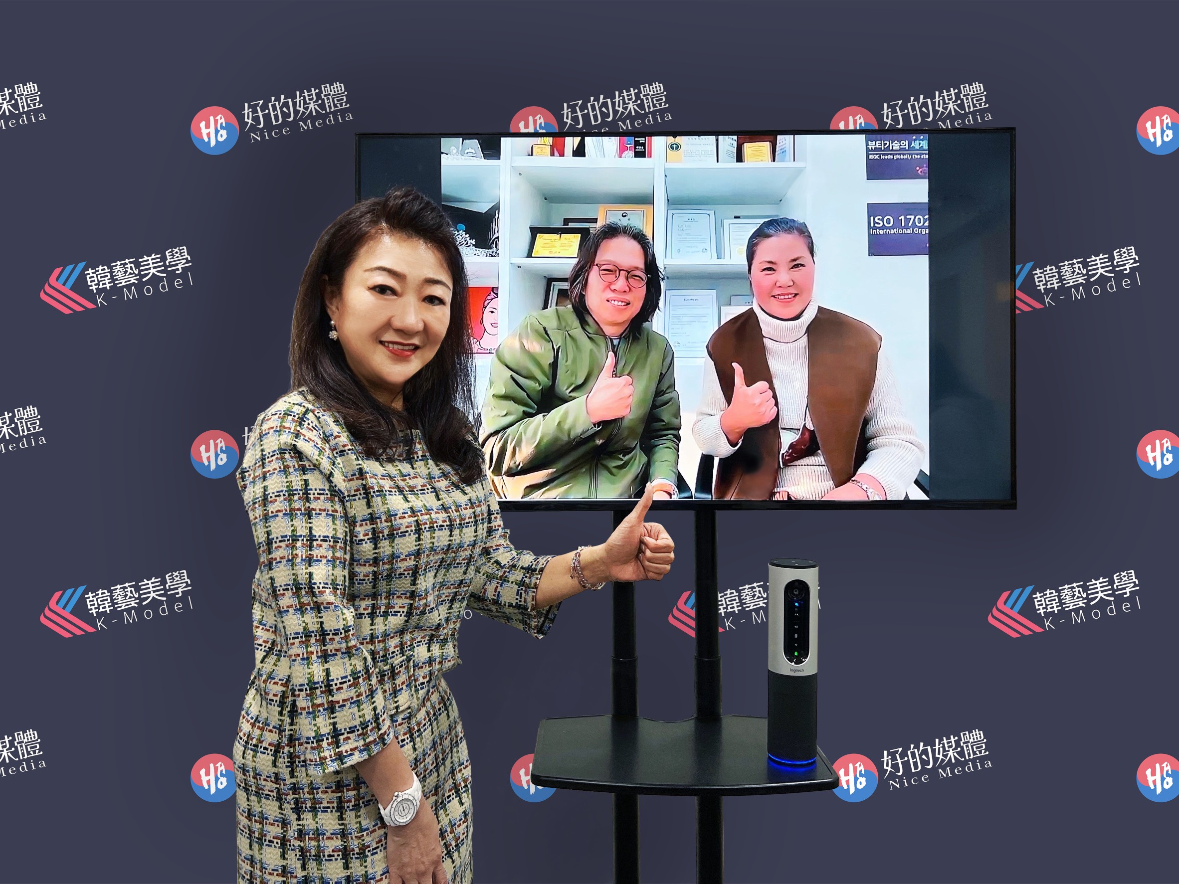 「好的媒體國際公司」創辦人謝穎整合各界資源在台灣設立練習生制度。（謝穎提供）