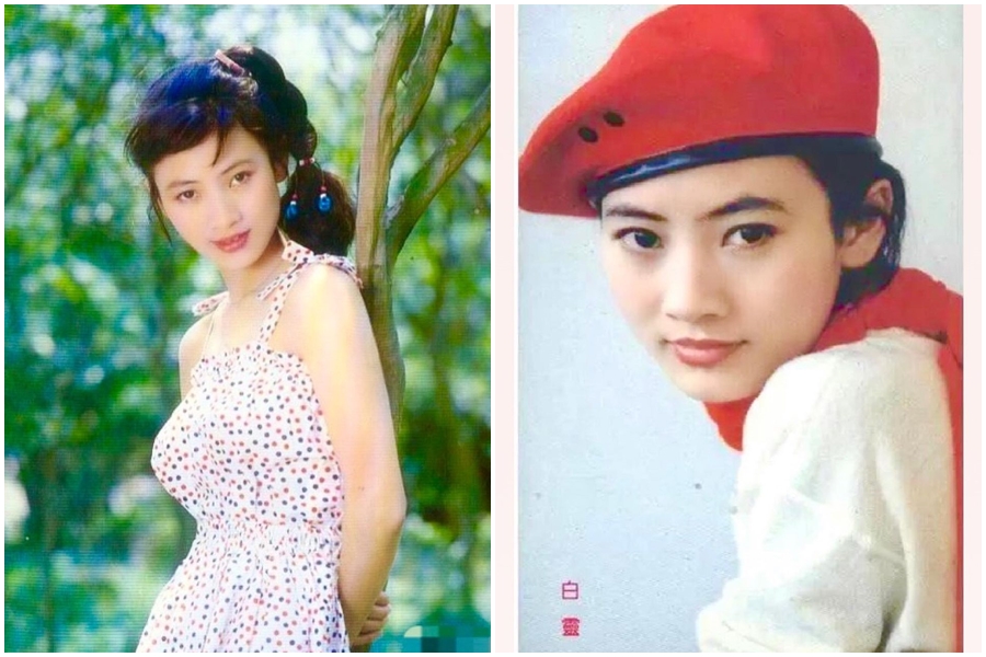 白靈在IG曬出8張舊照，清純的模樣和現在反差極大。（翻攝自白靈IG）
