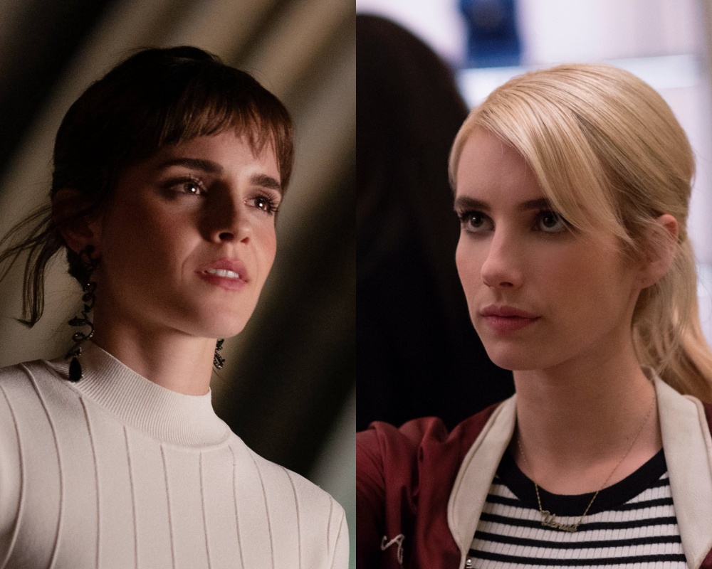 艾瑪華森（左）跟艾瑪羅勃茲（右）其實不太像，但製作單位卻把她們小時候的照片認錯。（HBO GO、威望國際提供）