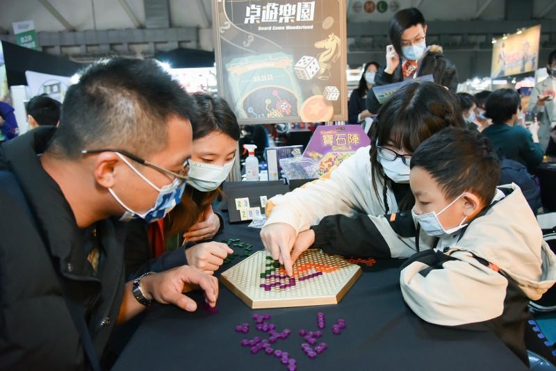 2022台北電玩展公開桌遊陣容,共逾50款商品展出。(台北市電腦公會提供)
