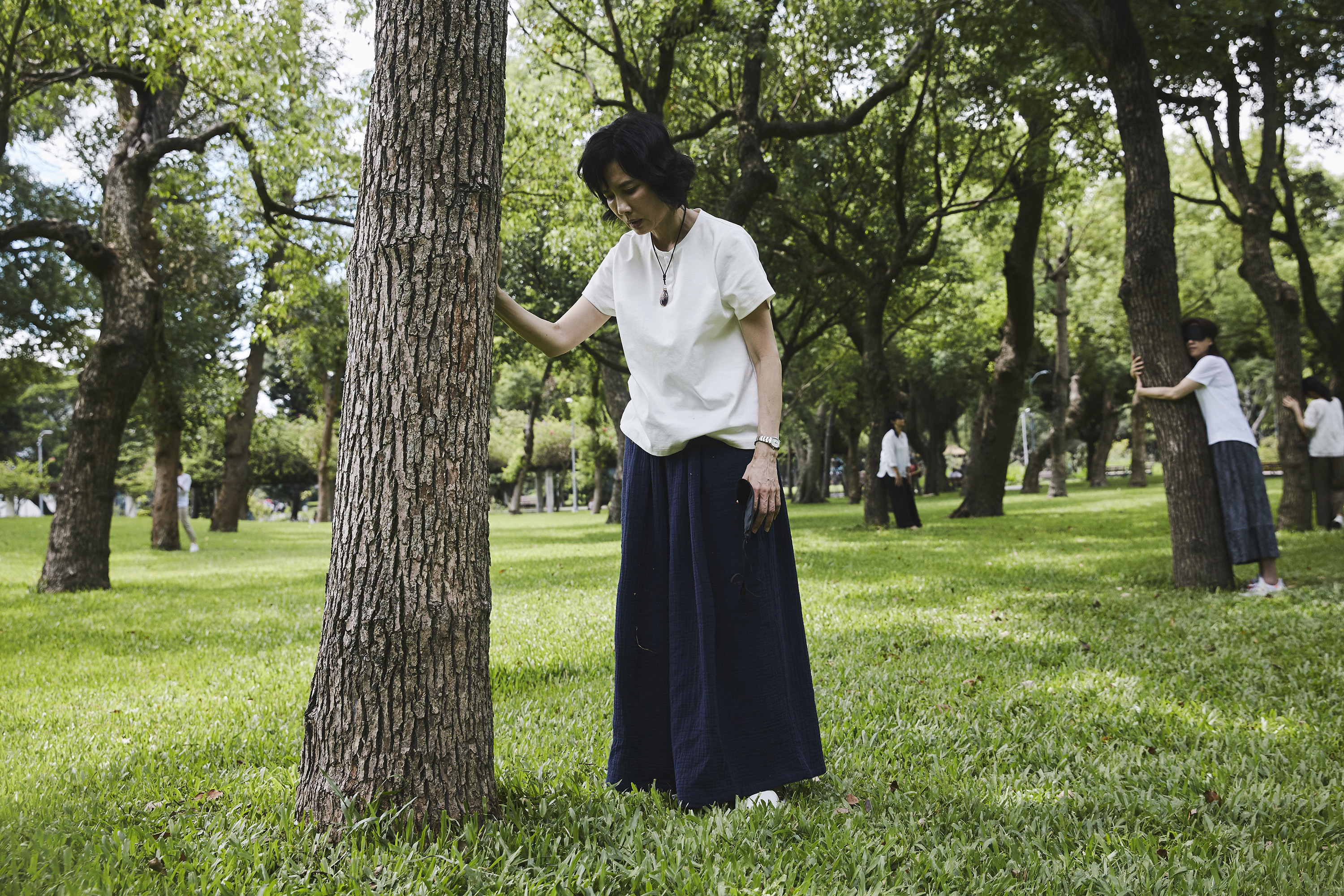 演出電影之前，認真準備角色的陳湘琪參加樹療等各種身心靈課程。（好威映象提供）