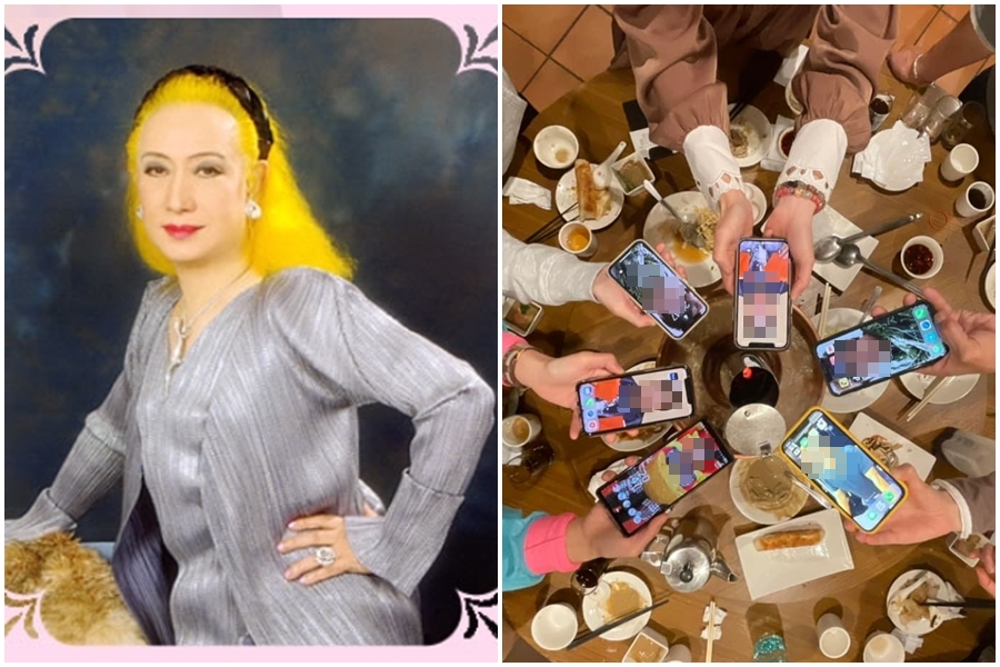 台灣掀起換美輪明宏桌布之亂，綜藝大哥胡瓜分享在台灣換此人「可以幸運一輩子」。（翻攝自美輪明宏官網、胡瓜臉書）