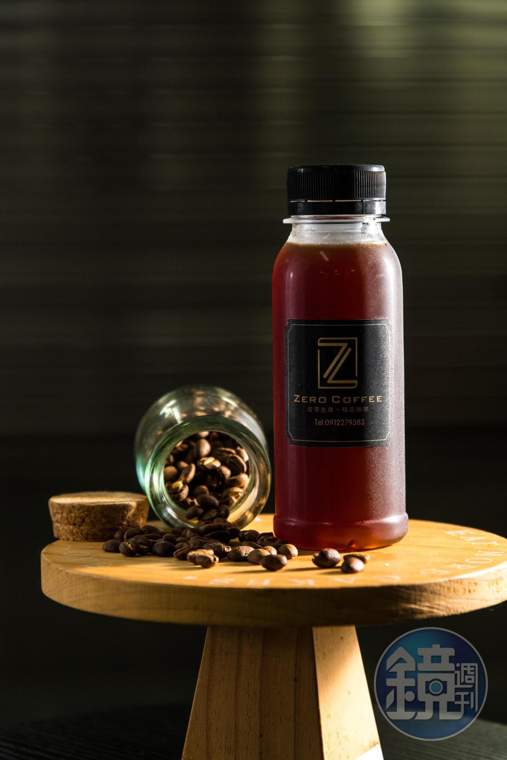 「Z.O馬酒冰釀咖啡」喝下後高粱香氣尾韻繞舌尖。（120元／瓶）