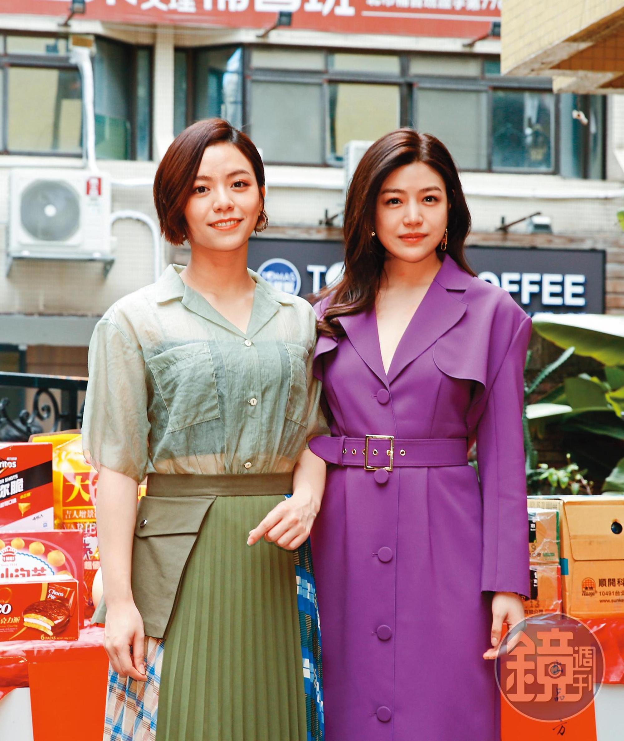 將事業移回台灣後宋芸樺(左)戲約不斷,去年本要與陳妍希(右)合演劇集《人浮於愛》,但因疫情已停工,復拍無期。