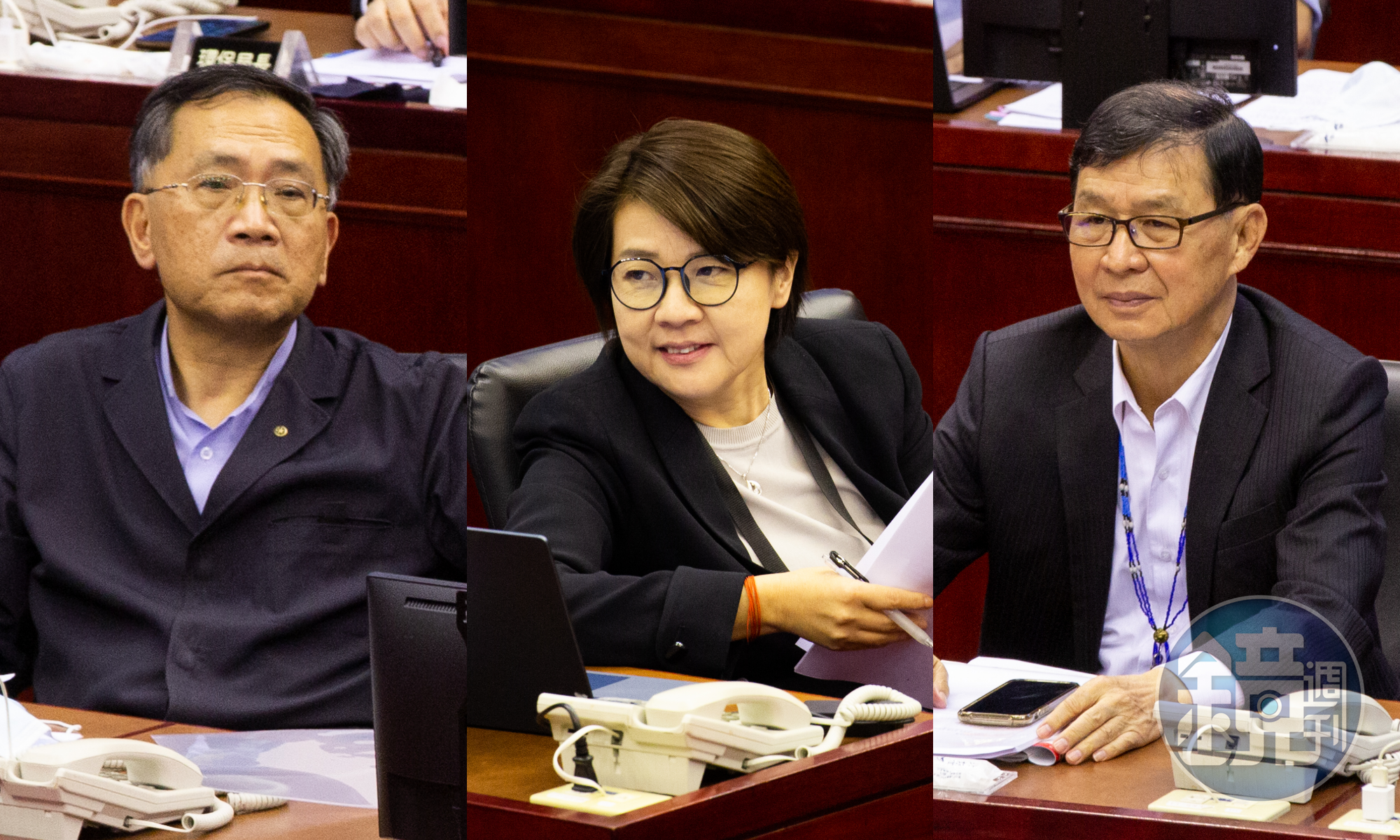 北市府3位副市長蔡炳坤(左起)、黃珊珊和彭振聲,恐因北市人口減少有失業疑慮。(本刊資料照)