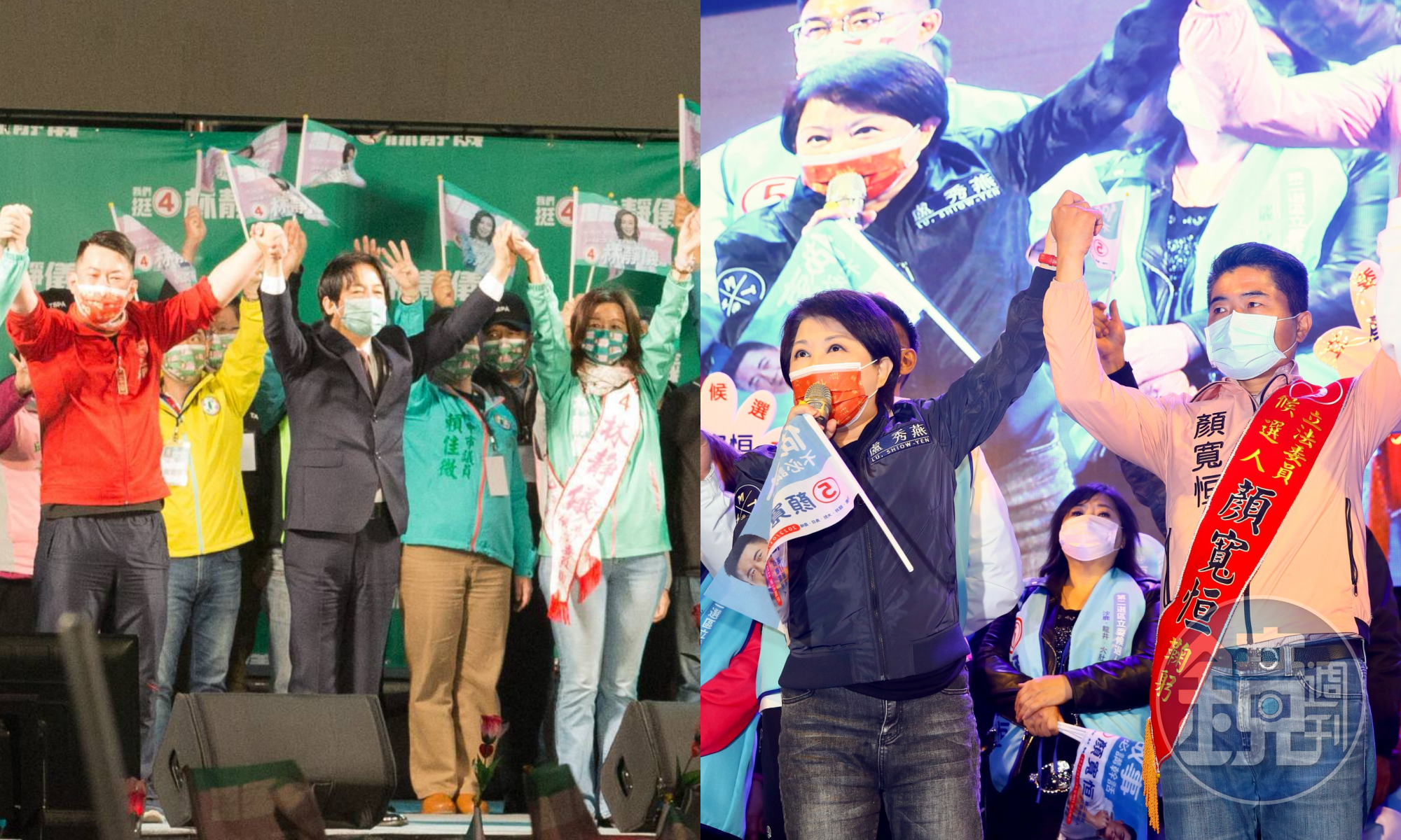 台中市中二選區的立委補選明日將登場，今晚雙方也各自舉辦造勢晚會尬場。