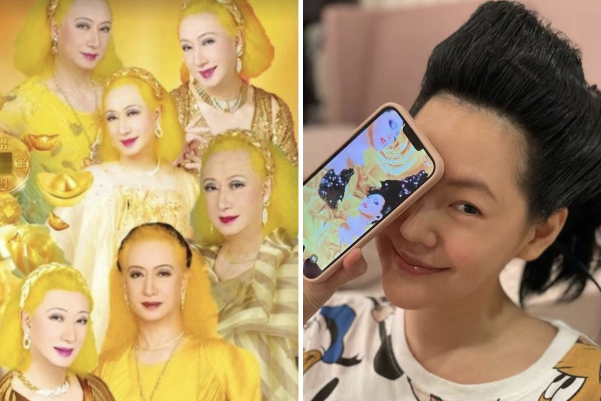 小S跟上美輪明宏招財風潮，做了一份「S流」桌布。（翻攝小S臉書）