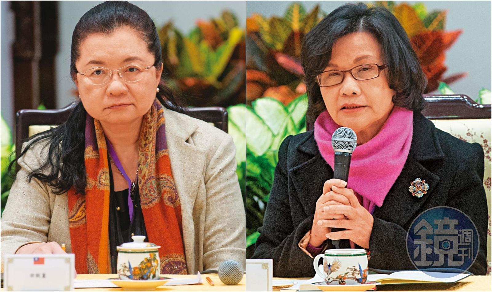 監察委員田秋堇(左)和王幼玲(右)調查認定,夏學理透過行政權干預學術自由,行為不當。