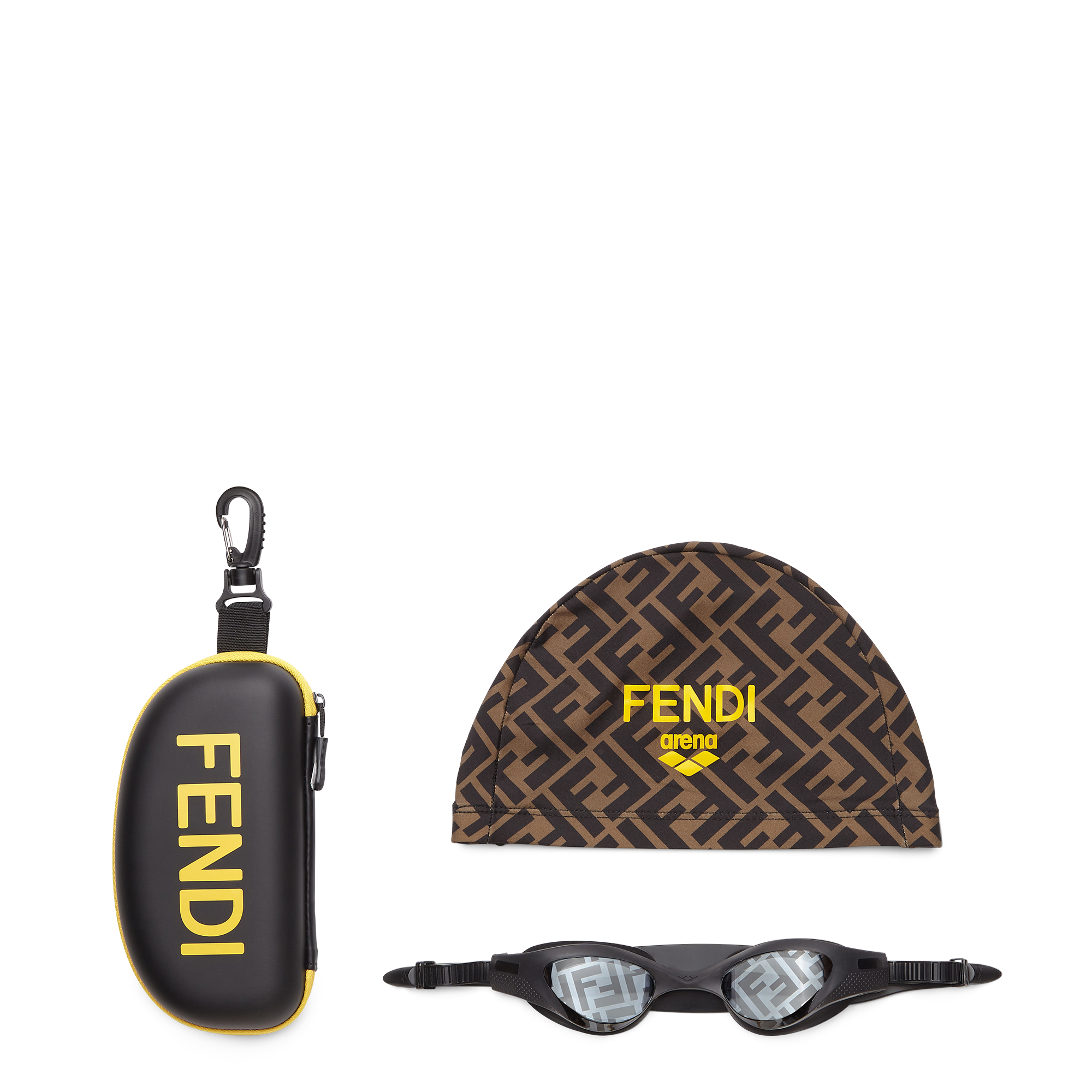 FENDI x arena聯名系列有著奢華感十足的收納盒。價格店洽（FENDI提供）