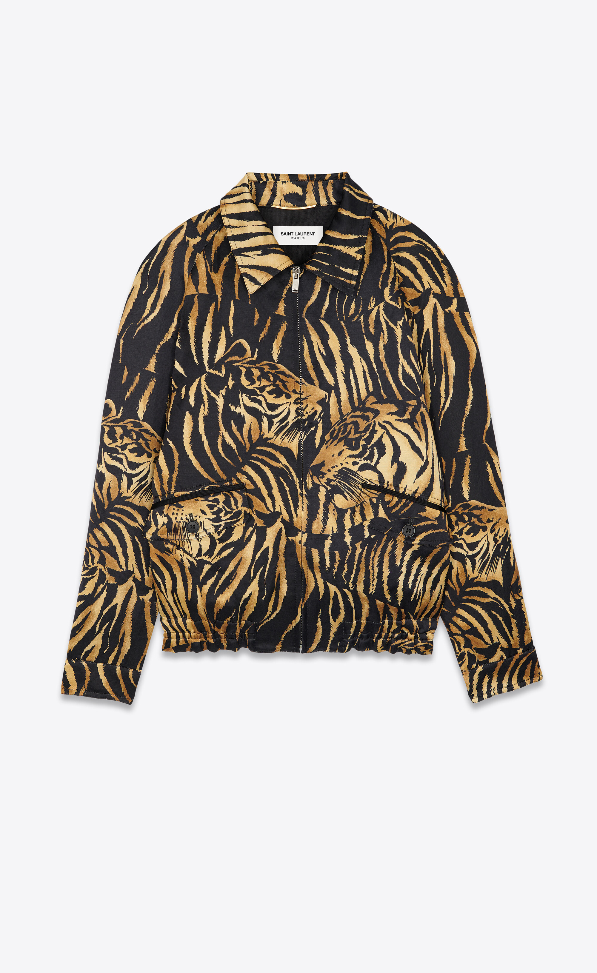 虎紋短版泰迪夾克。NT$99,250(SAINT LAURENT提供)