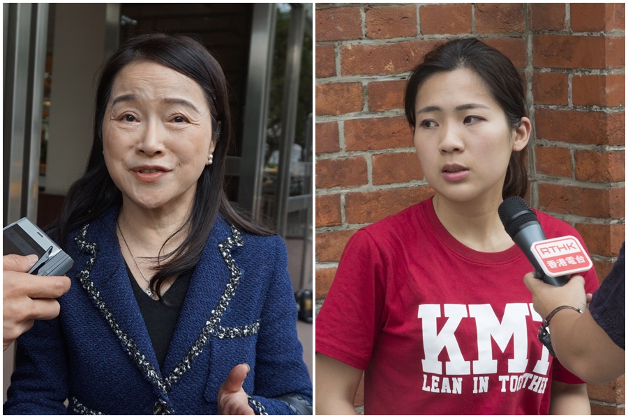 徐巧芯（右）在臉書爆料周玉蔻（左）年拿200萬零用錢等，再度引發2人針鋒相對。（本刊資料照）