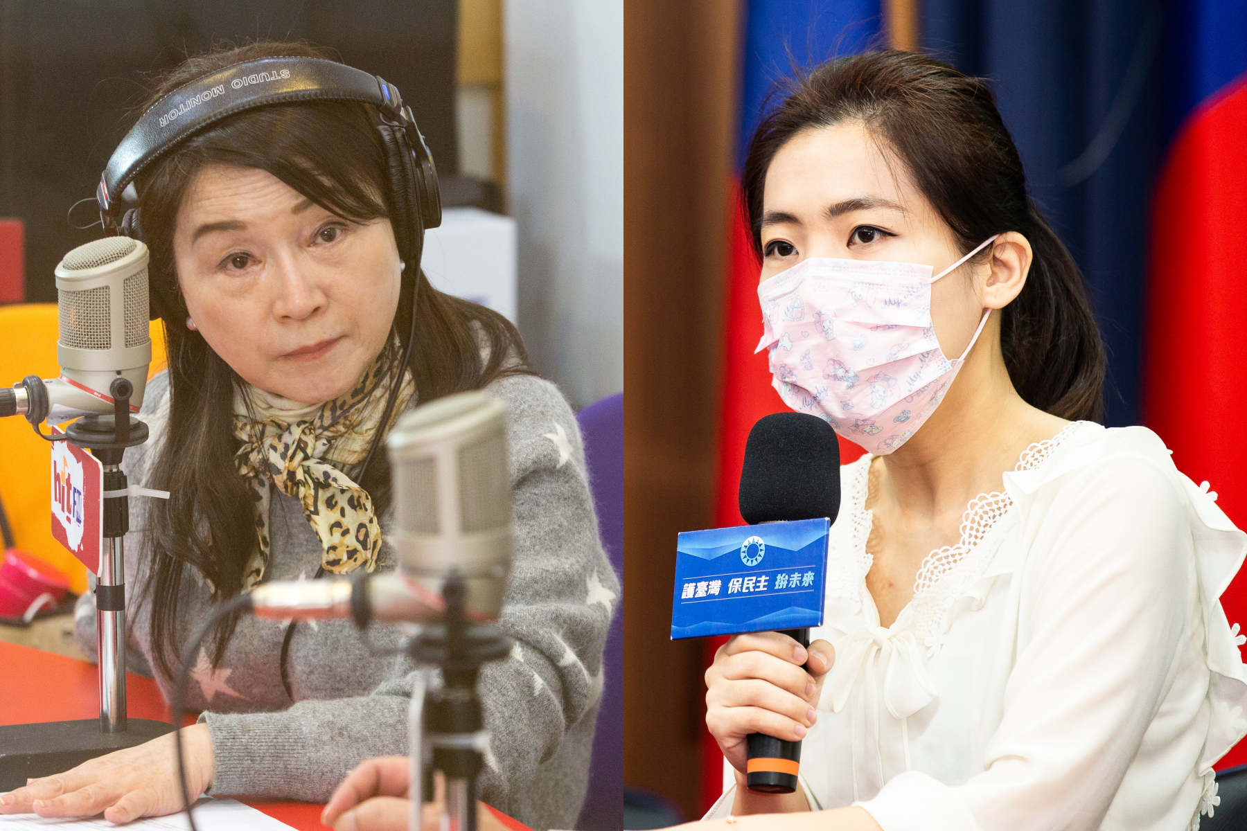 徐巧芯（右）近日狂打周玉蔻（左），指其公司接870多萬政府標案「領零用錢」但宣傳效果不彰。（本刊資料照）