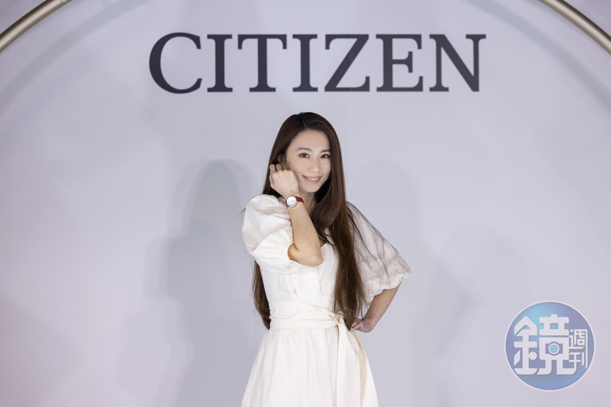 Hebe田馥甄連續10年為手錶代言。（CITIZEN提供）