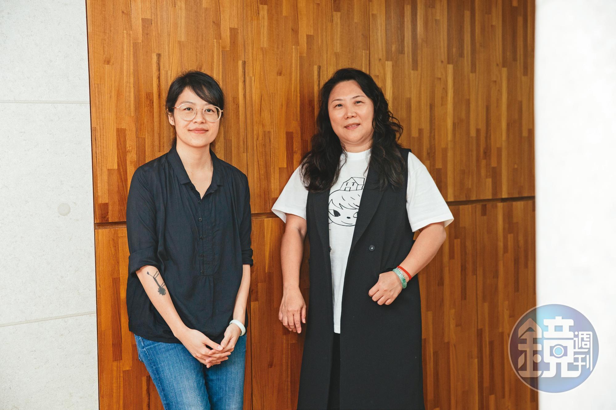 莊淳淳(右)肯定謝沛如(左)執導電影《大餓》的功力,邀她合作《比悲傷》影集。