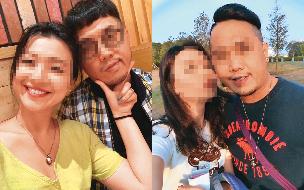 穆男（右）與老婆（左）結婚十多年，偷吃不斷，甚至同時偷吃3女。（讀者提供）