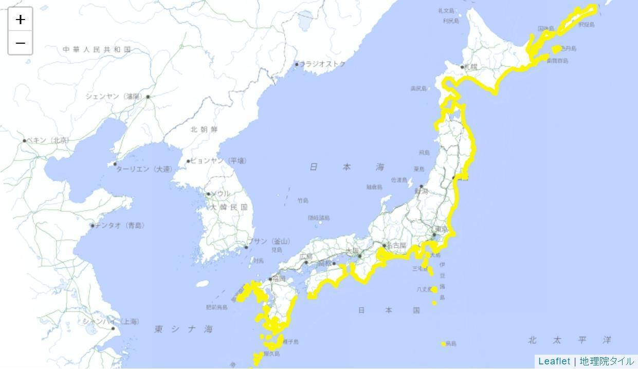 日本氣象廳先前針對部分地區發布「海嘯警報」，目前皆已下修為「海嘯注意警報」。（翻攝自日本氣象廳）