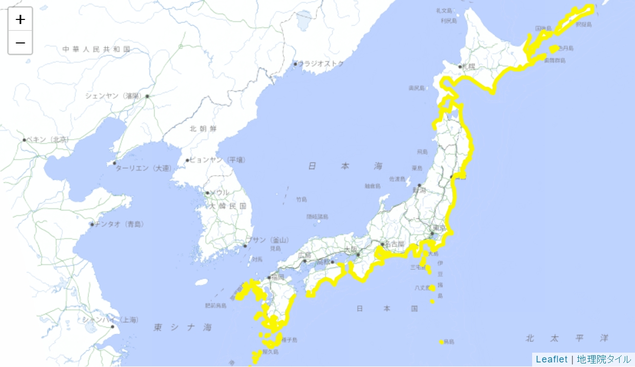 日本氣象廳先前針對部分地區發布「海嘯警報」，目前皆已下修為「海嘯注意警報」。（翻攝自日本氣象廳）
