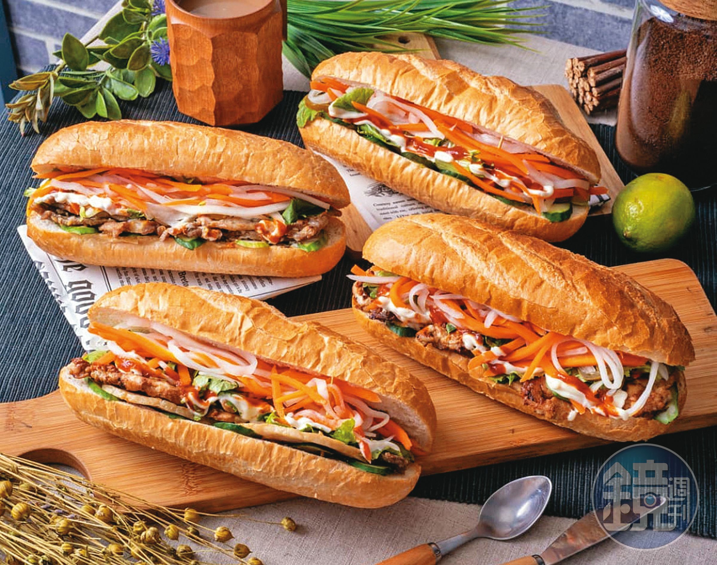  Le Banh Mi越法三明治不走傳統路線，較偏美式風格。（張立昂提供）