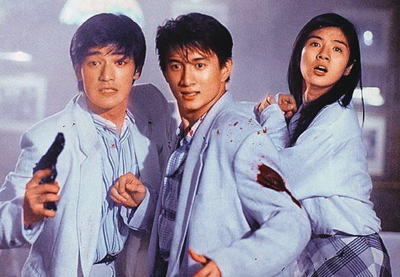 楊采妮(右起)當年曾分別和小天王吳奇隆、金城武傳過緋聞,3人也合作過電影《逃學戰警》。
