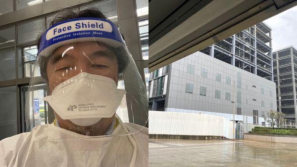王必勝貼出「出任務照」,引發媒體關注是否再設前進指揮所。(翻攝自王必勝臉書)